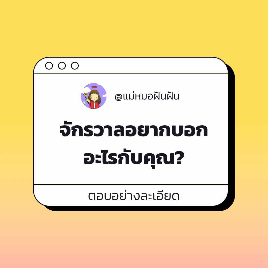 จักรวาลอยากบอกอะไร ไม่ต้องถามให้ไพ่บอกเอง