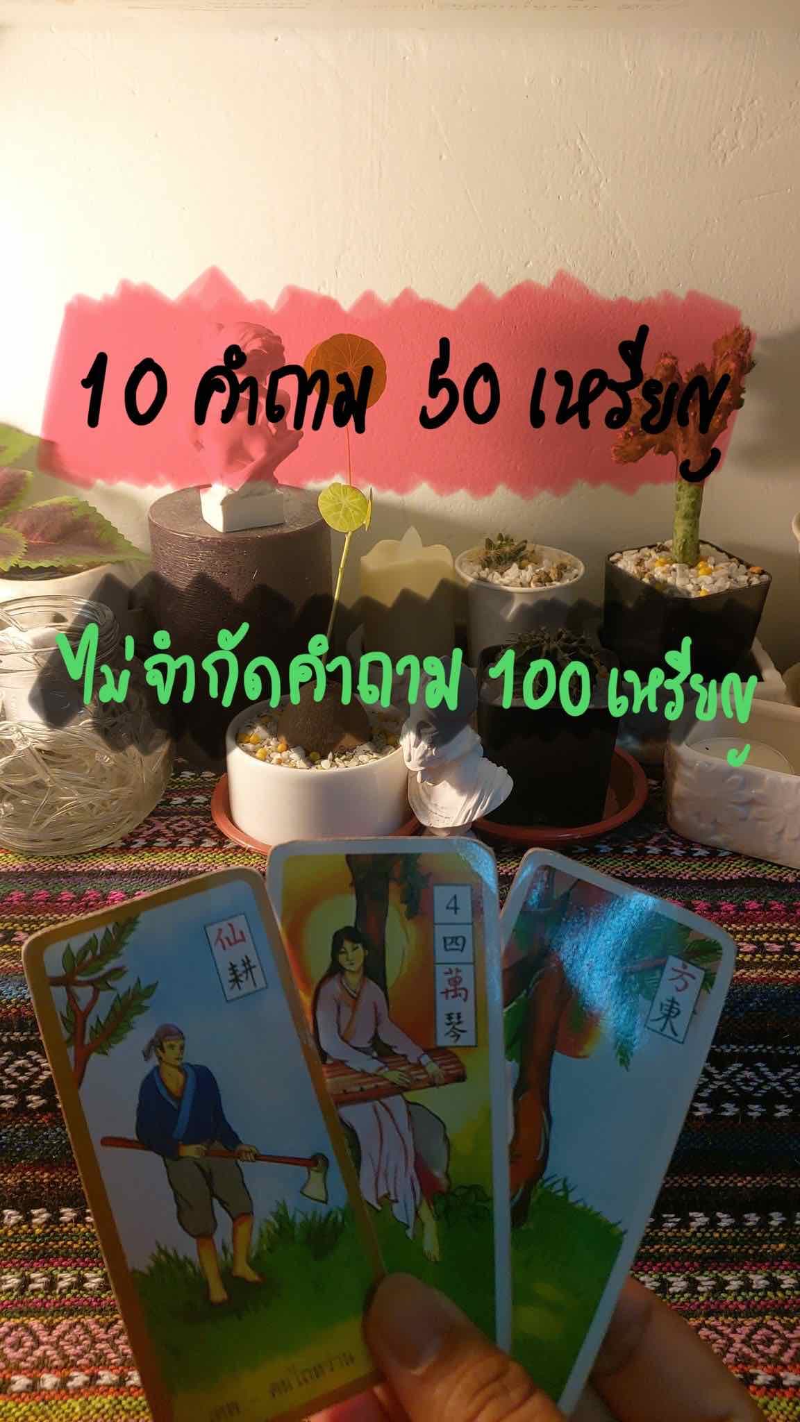เหมาๆ 10 คำถาม 50 เหรียญ
ถามไม่จำกัด 100 เหรียญ 
