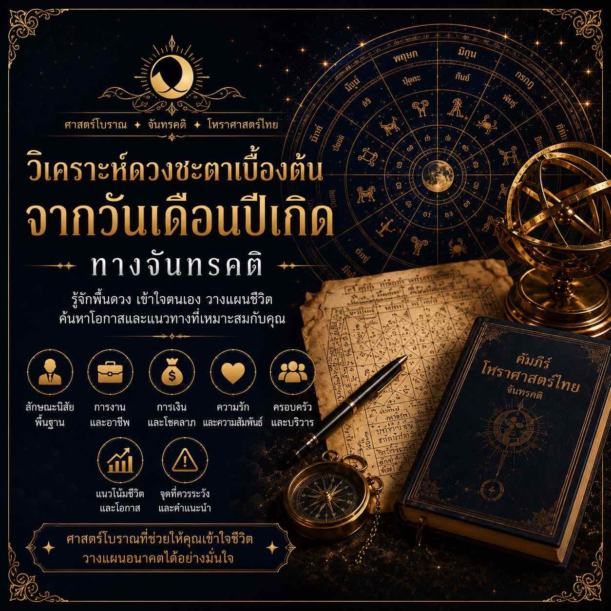 วิเคราะห์พื้นดวงจากวันเดือนปีเกิดทางจันทรคติ